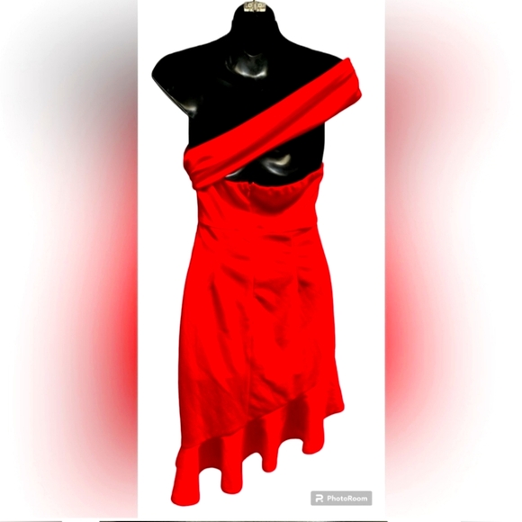 (M)⚘️❤️Morning Mist Red Hearthrob Mini Cocktail Dress⚘️Ptp 13×L31" - Picture 4 of 7